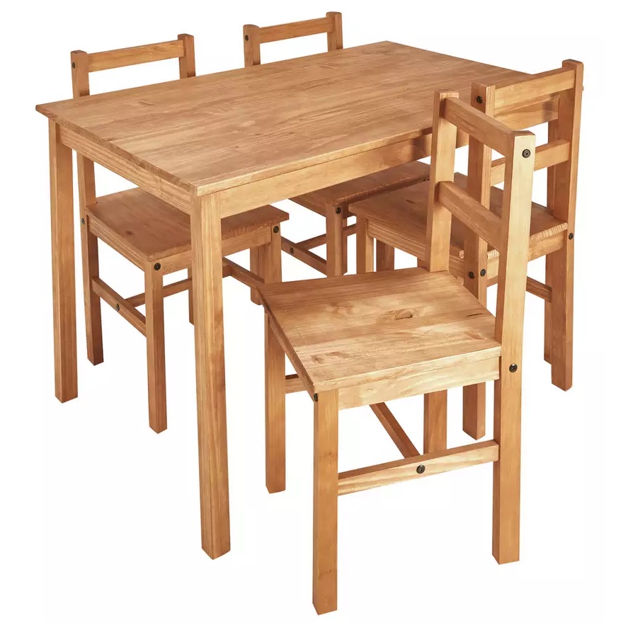 Table à Manger Et 4 Chaises En Bois